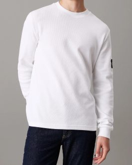 Camiseta Calvin Klein Waffle Manga Larga | 100% Algodón Regenerativo